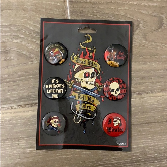 Disney Pirate Pinback Button Package